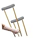 HOLIDYOYO 2 Sets Nonslip Crutch Handles with Cushioned Armpit Pads and Replacement Tips Ergonomic Rubber Handles for Comfortable Secure Hold Easy to Install Walking Cane Accessories for