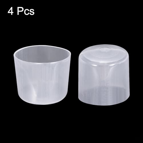 Image of uxcell 4pcs Rubber End Caps 42mm ID Vinyl Round Tube Bolt Cap Cover Screw Thread Protectors Clear, 40mm Height