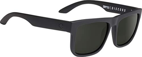 Spy Modern Square Sunglasses, Sosi Matte Black-Hd Plus Gray Green Polar, One Size3