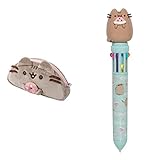 grupo erik astuccio portamatite pusheen | astuccio 20x10x5cm in tessuto felpato | astuccio pusheen foodie collection ideale come astuccio scuola & penna multicolore pusheen foodie