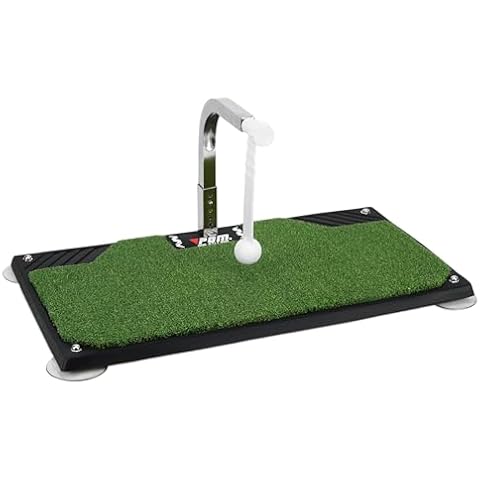 PGM Golf Swing Trainer - Golf Training Equipment with 5 Adjustable Height - Pure Path Golf Swing Practice Mat Training Aid - Golf Swing and Hitting Trainer for Indoor Outdoor Home Cover
