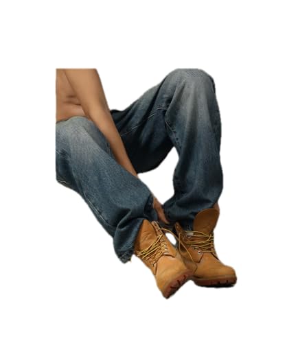 Pants Trousers Denim Commuter Wide Leg Loose Sagging Jeans Men's Versatile Retro Blue Washed Long Wear4