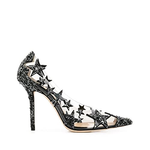 Talons pour Femmes Épissure et Escarpins en Cristal pour Mariage Chic