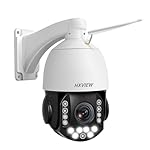 HXVIEW 4K PTZ Security Camera Outdoor with 30X Optical Zoom, 1000FT Night Vision, 8MP 360° WiFi Wireless RTSP IP Camera, Auto Tracking, Person/Vehicle Detection, 2.4/5GHz Wi-Fi, 2-Way Audio