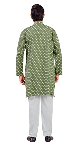 Image of Studio Shringaar Men's Cotton Relaxed Fit Straight Kurta