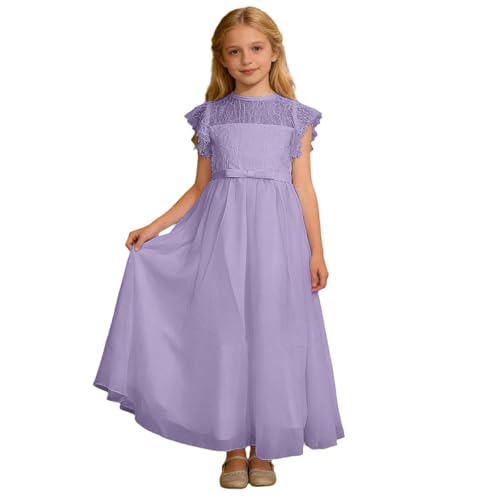 Genérico Vestidos Casuales para niñas Estilo Princesa Encantador Vestido Entallado Elegante Vestido Fluido para niños Fluido y Suelto Cuello Redondo clásico Detalles de Lentejuelas y Purpurina