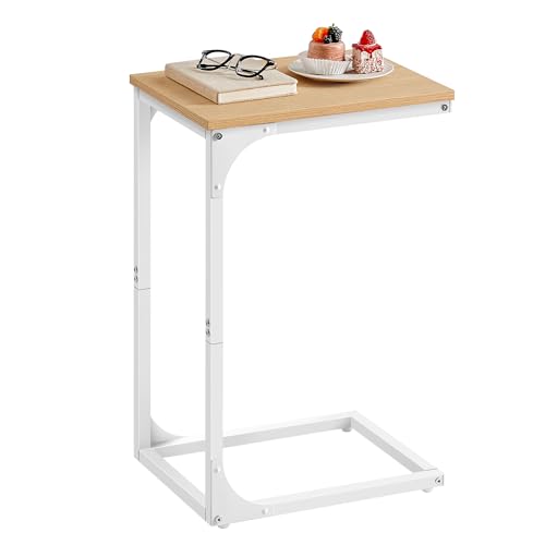 Image of VASAGLE C-Shaped End Table, Small Sofa Side Table with Metal Frame
