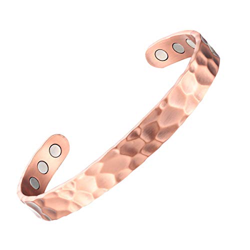 Hammered Copper Bracelet for Women and Men