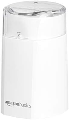 Amazon Basics Electric Coffee Bean Grinder, White