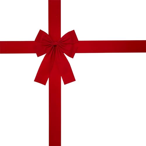 xyensy Weihnachts-Türschleife, große rote...