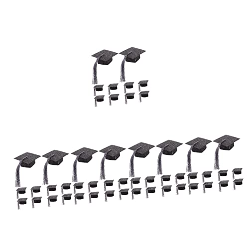 SEWACC 50 Pcs Graduation Goblet Lid Hot Cup Covers Graduation Cap Bottle Toppers Drink Cup Cover Funny Wine Glass Cover 2023 Graduation Accessories Outdoor Drink Covers Decorate Paper