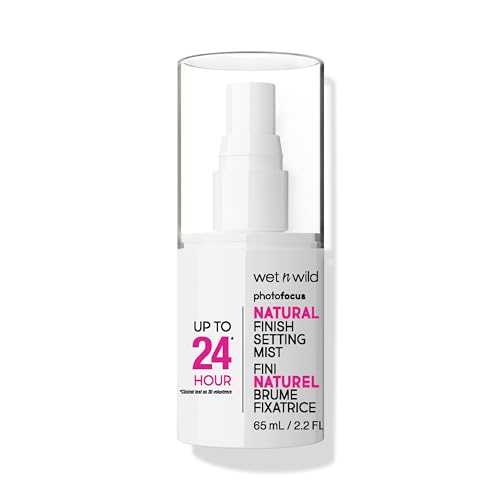 Wet n Wild Photo Focus Natural Finish Setting Mist, Spray Fijador de Maquillaje Enriquecido con Vitamina B5 y E, Fórmula Ligera, Spray Fijador de Larga Duración 24 Horas