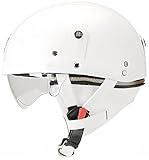 【VISIÈRE SOLAIRE RÉTRACTABLE】: Le demi-casque à la mode adopte une conception de pare-soleil rétractable, anti-rayures, anti-éblouissement et résistant à l'usure. Ajustez librement selon vos besoins. Crème solaire le jour et anti-éblouissement la nuit, pour que vous puissiez voyager de jour comme de nuit sans soucis.