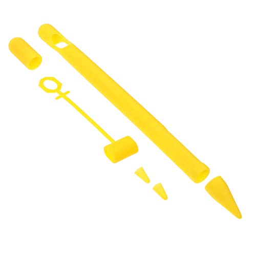 ULTECHNOVO Conjunto de Capa de Manga de Estilete de Silicone Amarelo Pontas de Lápis Capa Protetora