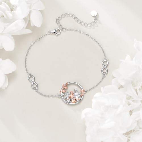 AOBOCO Three Sisters Bracelet Sterling Silver 3 Sisters Gifts Friendship Jewelry Birthday Gifts for My Sister Women Friends3