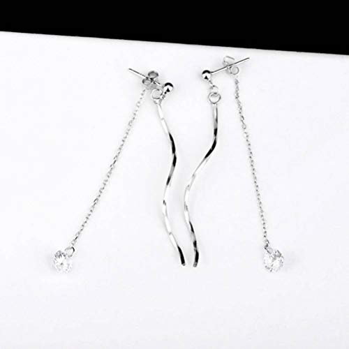 Boucles d'oreilles en cristal doux avec pendants longs anti-ternissement