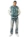 True Religion Denim Print Retro Varsity Jacket for Men – Streetwear Men’s Jacket with Embroidery & Patch Details |Denim/Winter Wht, Small