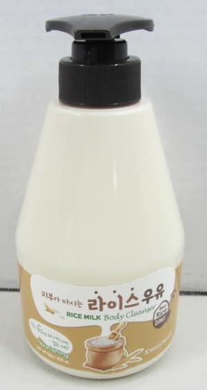 Image of KWAILNARA Rice Milk Body Wash (19.75 Fl Oz) - Korean Body Cleanser for Brightened & Deeply Hydrated Skin | Milk Protein, Royal Jelly & Radiance-Boosting Rice Extract | Paraben-Free with Gentle Bubbles