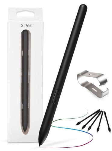 Image of AutoStory Replacement Stylus Pen for Galaxy Tab S7 /S7+ /S7 FE /S8 /S8+ /S8 Ultra /S9 /S9+ /S9 Ultra - 4096 Pressure Levels, Includes 5 Extra Nibs (Black) (Without Bluetooth)