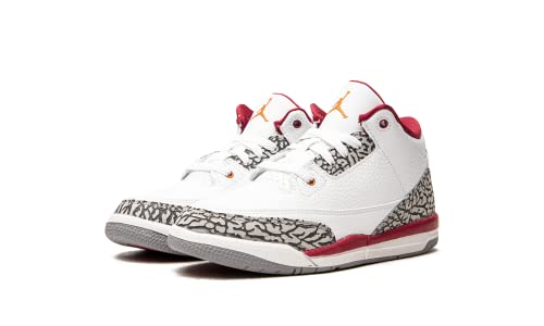 Nike Jordan Preschool Air Jordan 3 PS 429487 126 Cardinal - Size 1Y White/Light Curry/Cardinal Red 1 Little Kid