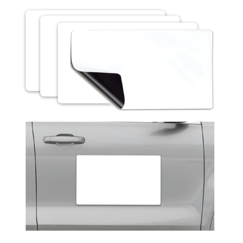 Image of Wevdn 4 PCS 17''x12'' Blank Magnets, Rounded Corners Flexible Car Door Magnets Signs, Blank Magnet for Vehicle to Advertise Business & Prevent Scratches Dents, Car Accessories
