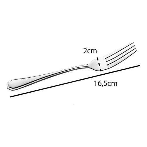Jogo de Garfos de Mesa Inox, 12 Peças, Continental