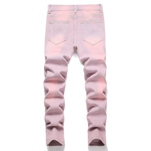 Fashion Boy's Distressed Ripped Straight Jeans Kids Slim Fit Washed Denim Pants Size 5-162