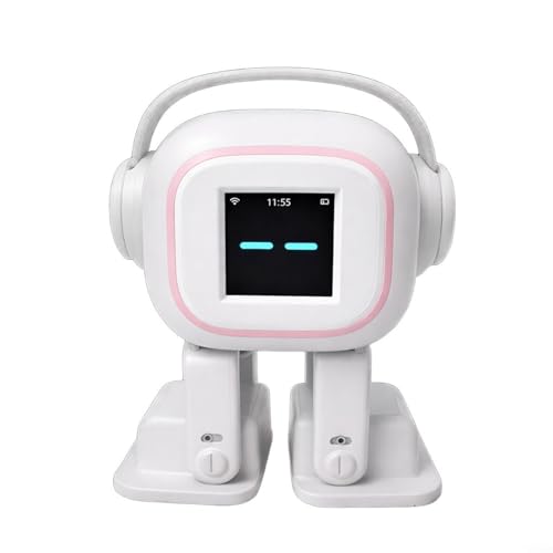 Puupaa AI Chatbot Robot with Emotional Interaction Singing and Dancing Voice Control Chatbot Expressive Display Customizable for All Ages(White)
