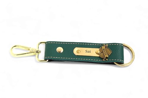 Image of Thebaegift Customized Leather Keychain | Personalized Birthday Gift for Men's | Handcrafted Organizer with Name Tag and Charms | Unique Birthday & Anniversary Gift For Men