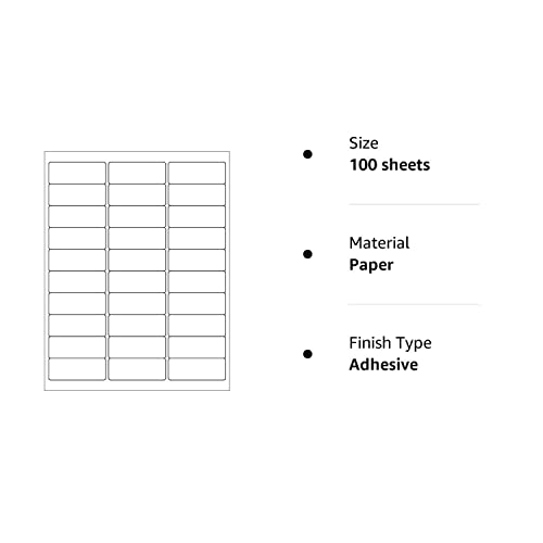 Besteasy 30-Up 100 Sheets 1" X 2-5/8" Address Shipping Labels For Laser And Inkjet Printers, Fba Product Labels (3000 Labels) #TOP6