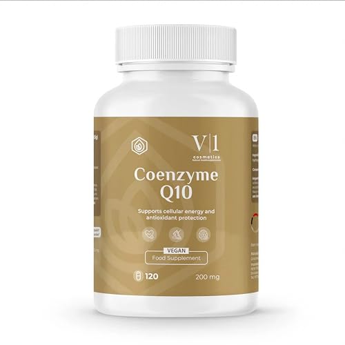 V1 CoQ10 200mg | Made in Germany | 120 Vegan Non-GMO Caps | Supports Cellular Energy & Antioxidant Protection | Fermentation-Sourced.