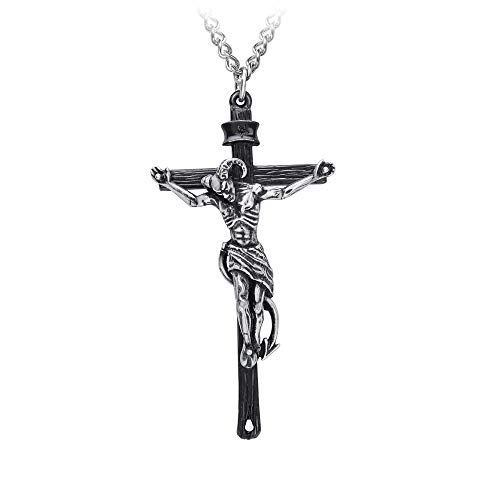 Alchemy Gothic Collane con Ciondolo Crucifaustan (Peltro)