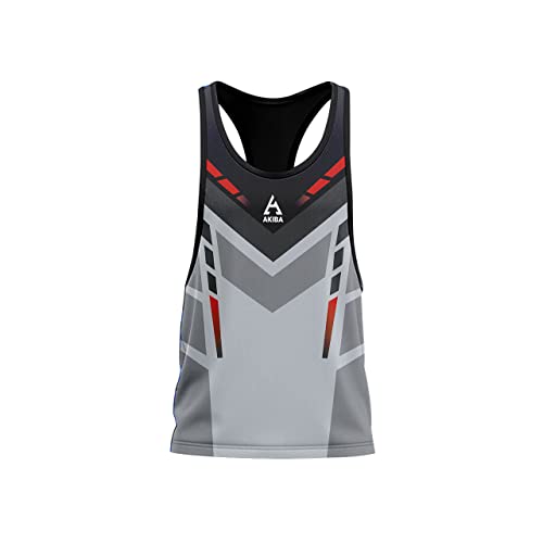 Image of AKIBA Mens Printed Fitness Workout Stringers Gym Stylish Vests