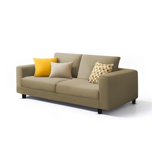 Image of Galib 2 Seater Sofa Set for Living Room (Cream Fabric) Premium Fabric Sofa Set