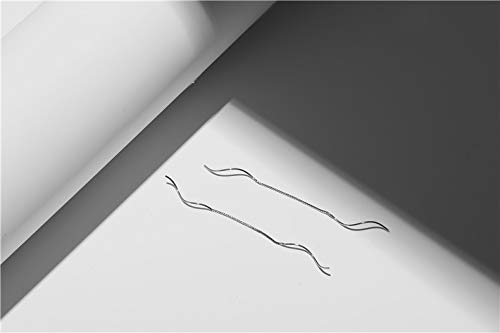 Boucles d'oreilles longues en argent 925 filigrane minimaliste chic
