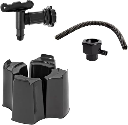 Edena 100L Slim Space Saver Water Butt With Tap, Lid & Stand – Rainwater Collection Barrel For Garden, Outdoor Water Storage Tank, Compact Slimline Water Butt Kit, Black - 2