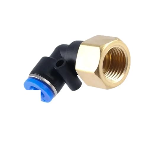 Raccords rapides pneumatiques PLF coudés 6mm pour tuyaux 3/8 pouce