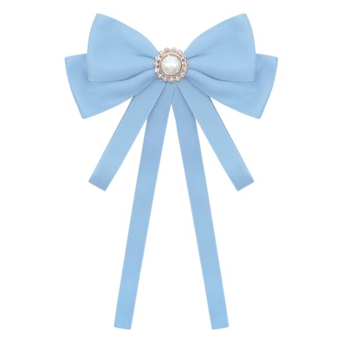 Image of LJBFNN Bow Ties for Women, Adjustable Pre Tied Bow Tie Solid Color Ribbon Bowtie for Girls Ladies Party Daily Cosplay School