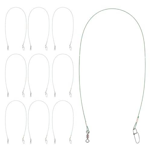 10 piezas Líderes de acero inoxidable 150lb para pesca miniatura 1