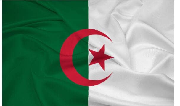Stormflag Drapeaux Algérie 90x150cm en polyester pongé 90g avec œillets et Double couture