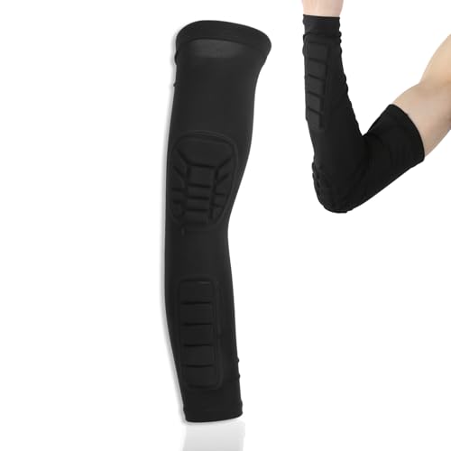 Agatige Poignets D'avant-Bras de Coude Rembourrés Coussinets de Protection de Bras Compression pour Coude Brassard de Protection Bras de Coude Antichute pour Sport, Basket-Ball, Volley-Ball (XL)