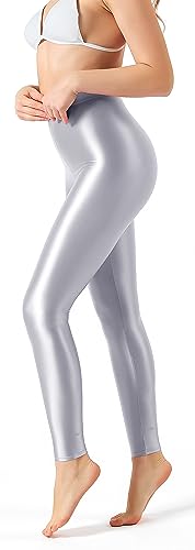 SOFSOT Leggings de Sport Taille Haute, Pantalons de Pilates Brillants, Collants de Yoga...