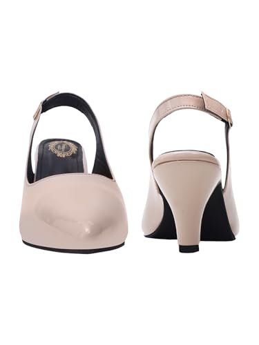 Image of Shoetopia Women's Heels - Elegant Pointed Toe Dress Pumps ||with Mid Stiletto Heel for Party Office & Formal Footwear