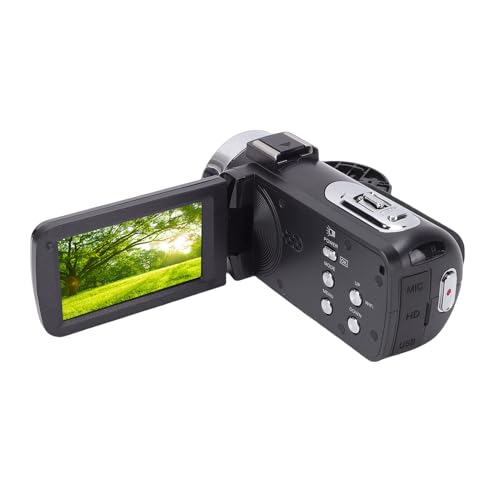 Fockety Caméscope vidéo 8K, Zoom numérique 64MP 18X, écran Tactile de 3 Pouces avec Webcam WiFi et lumière LED, pour Le Streaming en Direct de Voyage Vlogging, Batterie 1050 mAh