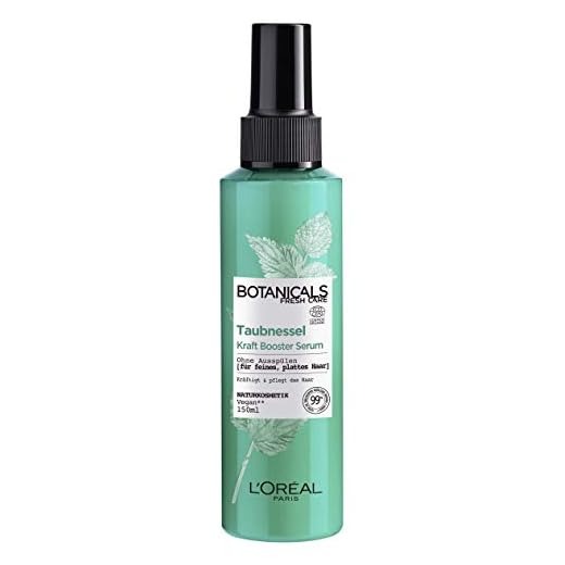 Botanicals Kraft Booster Serum sin siliconas, para cabello fino y plano, cosmética natural vegana, suero para el cabello de ortiga sorda, 1 x 150 ml