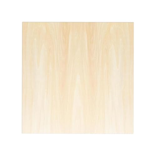 KiBcsLic Lámina de Madera Basswood para Proyectos de Arte Tablero sin Acabado para Tallar Hoja de Contrachapado para Decoraciones Pieza de Madera para, 4 Mm