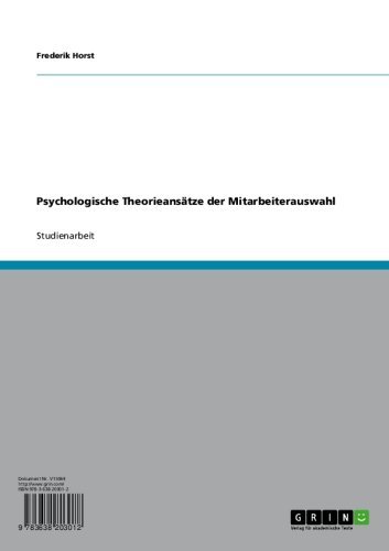 Psychologische Theorieansätze der Mitarbeiterauswahl