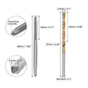 #US Machine Tap Sets Twist Drill Bit 2.6mm Straight Flute Tap 5-40 UNC