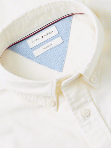 Image of Tommy Hilfiger Men's Long Sleeve Oxford Shirts in Regular Fit, Men's Button Down Shirts, Also Available in Big and Tall