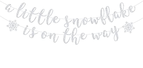A Little Snowflake is on The Way Banner, Winter...